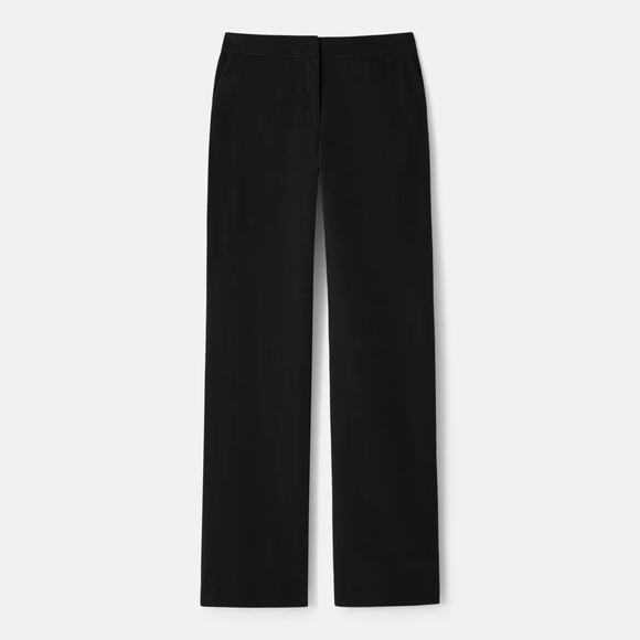 Lafayette 148 Crushed Velvet Gates Straight Leg Pant Black 8 - Picture 1 of 9